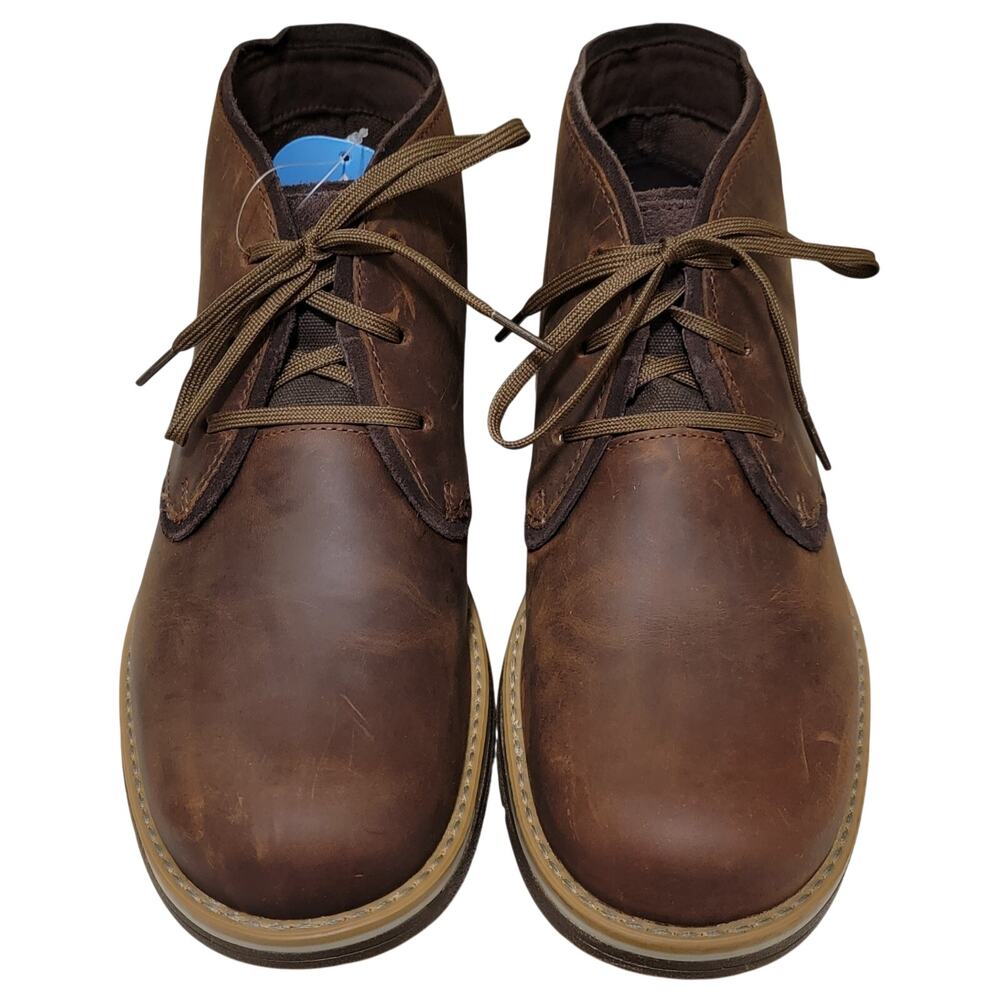 Clarks Morris Peak Waterproof Chukka Boots Size US 8.5W Beeswax Brown Leather - Picture 4 of 7